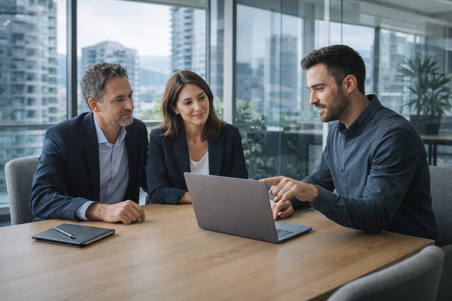 OnPoint IT consultant meeting with business clients